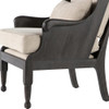 Tallara Country Charcoal Oak Linen Wing Chair