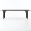 CHARCOAL AND IRON DINING TABLE-DISTRESSED CHARCOAL, GUNMETAL, ISD-0183