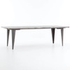 Industrial Iron and Grey Reclaimed Wood Dining Table 96"