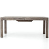 Parsons Grey Reclaimed Wood Extension Dining Table 72''