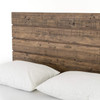 Tiller Gold Brass & Reclaimed Wood Low Platform Bed - Queen