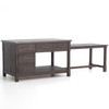 Ian Solid Wood and Concrete Top Kitchen Island