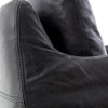 Banks Slipcovered Black Leather Swivel Club Chair
