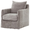 Banks Slipcovered Jute Swivel Club Chair