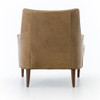 Danya Mid-Century Modern Taupe Leather Wing Chair