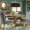 French Farmhouse Trestle Round Dining Table 60"