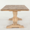 French Farmhouse Solid Wood Trestle Dining Table 84"