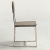 Modern Live Edge Wood and Stainless Steel Dining Side Chair