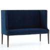 Chaucer Navy Blue High Back Wing Settee Bench