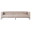 Springfield Modern Classic Stone Beige Leather Tufted Low Back Sofa