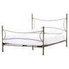 Alberto Antique Brass King Bed Frame