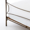 Alberto Antique Brass Metal King Bed Frame, Platform