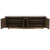 Enzo Brass Covered 4 Door Sideboard 90"