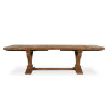 Spanish Farmhouse Reclaimed Wood Trestle Extension Table 110"