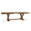 Spanish Farmhouse Reclaimed Wood Trestle Extension Table 110"
