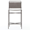 WHARTON COUNTER STOOL-STONEWASH GREY CANVAS, WAXED BLACK LEG,CIRD-155