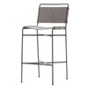 Oxton Industrial Loft Grey Steel Canvas Barstool