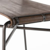 Oxford Distressed Brown Leather Steel Tube Counter Stool Oxford Distressed Brown Leather Steel Tube Counter Stool