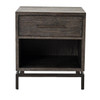 Alexa Industrial Modern Iron & Oak Nightstands