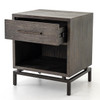 Alexa Industrial Modern Iron & Oak 1 Drawer Nightstand