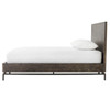 Alexa Industrial Modern Iron & Oak Twin Platform Bed Frame