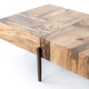 Inkas Organic Spalted Primavera Wood Block Coffee Table 52"