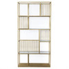 Cage Regency Brass and Glass Shelf Bookcase Etagere 42"