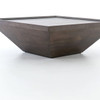 Drake Coal Grey Reclaimed Wood Square Coffee Table 42"