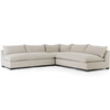 Grant Modern Oatmeal 3-Piece Armless Corner Sectional