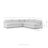 Grant Modern Oatmeal 3-Piece Armless Corner Sectional