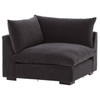 Grant Modern Charcoal Grey 5-Piece Armless "U" Sectional Sofa