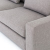 Bloor Contemporary Gray Fabric 3 Seater Large Sofa 131"