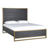 Elle Brass Frame Reclaimed Wood King Platform Bed