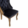 Deconstructed Navy Velvet Wing Dining Chair