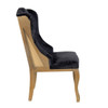 Deconstructed Navy Velvet Wing Dining Chair