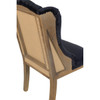 Deconstructed Navy Velvet Wing Dining Chair
