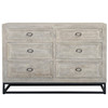 Marabella Solid Wood Whitewash 6 Drawer Dresser
