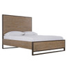 Elle Taupe Reclaimed Wood Queen Platform Bed