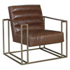 Jensen Modern Brown Leather Club Chair