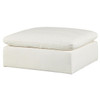 Palmer Coastal Beige Upholstered Ottoman 40"