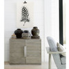 Coastal Zephyr Gray 2 Door Bedside Chest