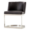 Wexler Black Leather Modern Dining Chair