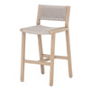 Delano Natural Teak Outdoor Rope Bar Stool