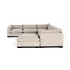 Westworld Modern Beige 7-Piece L-Shaped Sectional Sofa 156"