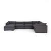 Westwood 6-piece Sectional With Ottoman, UATR-S08-008, Bennett Charcoal
