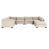 Westworld Modern Beige 8-Piece U-Shape Sectional Sofa 156"