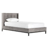 Newhall Box-Tufted Gray Shelter Platform Bed - Twin