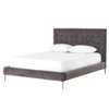 RENNIE UPHOLSTERED KING BED,CASH-12305-107,Grey Velvet