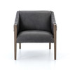 CABT-11348-026,BAUER LEATHER CHAIR,Chaps Ebony, Monument Grey