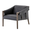 Bauer Mid-Century Modern Ebony Leather Club Chair